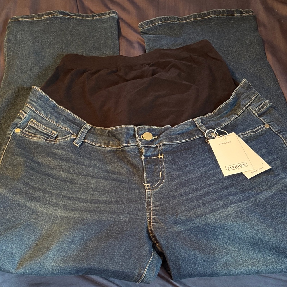 Women's maternity Blue Jeans